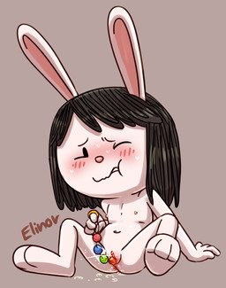 anal_beads anal_beads_in_vagina anthro anus beads black_hair blush blush_lines bodily_fluids butt clitoris ejaculation female flat_chested fur genital_fluids genitals grey_background hair looking_pleasured masturbation nipples nude orgasm orgasm_face penetration sex_toy sex_toy_in_vagina sex_toy_insertion simple_background sitting solo spread_legs spreading sweat vaginal vaginal_fluids vaginal_masturbation vaginal_penetration vaginal_squirting vulva white_body white_fur young young_anthro young_female polygon5 elinor_wonders_why pbs elinor_rabbit lagomorph leporid mammal rabbit 2026