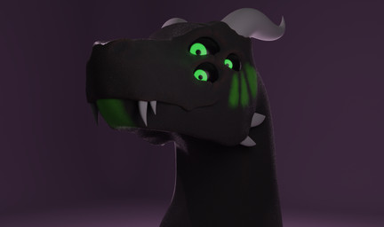 black_sclera feral green_eyes horn looking_at_viewer male multi_eye purple_background simple_background solo unknown_artist derpderg867 mythology haru_(derpderg867) dragon mythological_creature mythological_scalie scalie 3d_(artwork) absurd_res digital_media_(artwork) headshot_portrait hi_res portrait