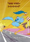 anthro blue_eyes breasts desert eyelashes female genitals pussy road_sign smile solo tongue allannocte looney_tunes warner_brothers road_runner_(looney_tunes) avian bird hi_res