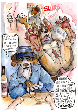 alcohol anal anal_penetration animal_genitalia animal_penis anthro anus beverage canine_genitalia canine_penis cigarette clothing container cup dialogue drinking_glass duo erection genitals glass glass_container glass_cup homophobic_slur knot knotted_penis male male/male orientation_play penetration penile penile_penetration penis penis_in_ass sailor sailor_uniform shot_glass slur smoking speech_bubble text uniform mjw_darkmode knox_(lorepaw) canid canine canis domestic_dog human mammal absurd_res english_text hi_res painting_(artwork) traditional_media_(artwork) traditional_painting_(artwork) traditional_watercolor_(artwork) watercolor_(artwork)
