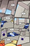 2022 2:3 8_panel_comic absurd_res black_text blue_body blue_hair blue_wings body_swap brown_body brown_fur canid canine claws comic couatl day dialogue digital_media_(artwork) dragon english_text exclamation_point feathered_scalie feathered_snake feathers female first_person_view floor fluffy fluffy_tail fox fur gem group hair hi_res lying male mammal multi_tail mythological_creature mythological_scalie mythology on_back on_ground on_side orb outside page_number pawpads paws pillar plant princess purple_text question_mark renbrand reptile rock roko_kirihoko rolling royalty saida scales scalie sky snake speech_bubble tail talking_to_self text toe_claws toony tree trio virmir wings