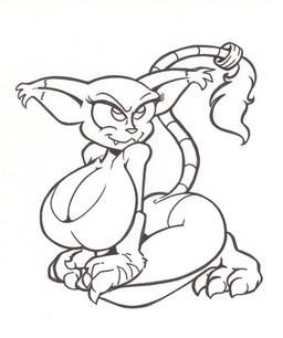 accessory anthro big_breasts breasts clothing fangs female furgonomics huge_breasts jewelry kneeling one-piece_swimsuit ring solo swimwear tail tail_accessory tail_jewelry tail_ring teeth king-cheetah bandai_namco digimon digimon_(species) gatomon 2018 line_art monochrome traditional_media_(artwork)