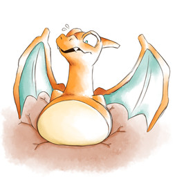 anthro belly big_belly claws cracks membrane_(anatomy) membranous_wings orange_body orange_scales overweight scales stuck stuck_in_ground wings worried yellow_body bakothemimic mythology nintendo pokemon charizard dragon generation_1_pokemon mythological_creature mythological_scalie pokemon_(species) scalie 1:1 hi_res