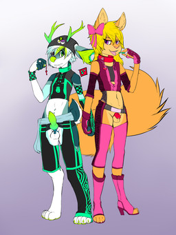 accessory anthro antlers ball_stretcher balls blonde_hair bow_(feature) bow_tie chastity_cage chastity_device chastity_key clothed clothing cock_ring collar crossdressing digitigrade duo erection femboy fur genitals hair horn jewelry key key_disposal keyholding knot_restraint lock long_term_chastity male male/male mutual_chastity navel open_mouth orange_body orange_fur padlock penis penis_accessory penis_jewelry permanent permanent_chastity_device plantigrade simple_background standing unusual_chastity raineshadowpaw mammal rodent sciurid 2014 absurd_res digital_media_(artwork) hi_res paint_tool_sai_(artwork)