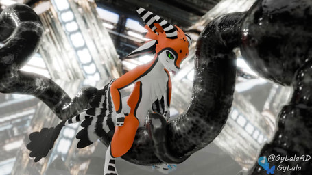 4_ears anthro big_penis black_penis fur genitals huge_penis male male/male multi_ear orange_body orange_fur penis prehensile_penis solo tail tapering_penis tentacles white_body white_fur wings gylala hiyu_(modeler) gylala_(character) avali 16:9 3d_(artwork) 3d_animation animated blender_(artwork) digital_media_(artwork) hi_res high_framerate loop no_sound short_playtime video widescreen