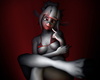anthro breasts female fur hair looking_at_viewer nipples simple_background solo tongue tongue_out white_body white_fur white_hair byt-e aeridiccore_(modeler) helltaker goat_lucifer_(helltaker) bovid caprine goat mammal 3d_(artwork) 5:4 digital_media_(artwork) source_filmmaker_(artwork)