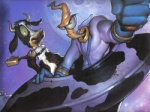 ambiguous_gender anthro cowbell duo flying_saucer male unknown_artist earthworm_jim_(series) earthworm_jim annelid bovid bovine cattle earthworm holstein_friesian_cattle mammal worm 4:3 low_res official_art