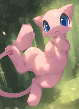 3_fingers 3_toes :3 ambiguous_gender anthro biped blue_eyes blue_pupils day detailed_background digitigrade featureless_crotch feet fingers floating forest front_view fur glistening glistening_eyes hindpaw kemono long_tail looking_at_viewer monotone_body monotone_fur monotone_tail nude outside pawpads paws pink_body pink_ears pink_fur pink_pawpads pink_tail plant pupils semi-anthro solo tail toes tree olyester nintendo pokemon felid feline generation_1_pokemon legendary_pokemon mammal mew_(pokemon) pokemon_(species) 2024 colored full-length_portrait portrait shaded signature