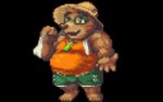 anthro belly bottomwear brown_body brown_fur clothing eyewear fur glasses hat headgear headwear humanoid_hands kemono male overweight overweight_anthro overweight_male shirt shorts simple_background solo straw_hat topwear transparent_background nanadragon4 lifewonders tokyo_afterschool_summoners volos_(tas) bear mammal 16:10 2020 alpha_channel widescreen