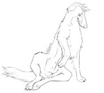 anatomically_correct anatomically_correct_genitalia anatomically_correct_pussy animal_genitalia animal_pussy belly butt canine_genitalia canine_pussy female feral genitals in_heat nipples pose presenting presenting_hindquarters presenting_pussy pussy smile solo brozoi cypress_(brozoi) borzoi canid canine canis domestic_dog hunting_dog mammal sighthound 2022 hi_res pinup