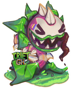 ambiguous/ambiguous ambiguous_gender chest_tuft grass leaf plant purple_body simple_background solo thorns tuft crietgh electronic_arts plants_vs._zombies popcap_games chomper_(pvz) elemental_creature flora_fauna absurd_res hi_res