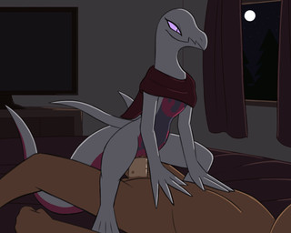 animal_genitalia balls bed bedroom bedroom_sex bestiality bodily_fluids cloaca cloaca_juice cloacal cloacal_penetration curtains duo erection female female_feral female_on_human female_on_top female_penetrated feral feral_on_top feral_penetrated furniture genital_fluids genitals human_on_bottom human_on_feral human_penetrating human_penetrating_female human_penetrating_feral interspecies lying male male/female male_on_bottom male_on_feral male_penetrating male_penetrating_female male_penetrating_feral mostly_nude night nude on_back on_bed on_bottom on_top penetration penile penile_penetration penis penis_in_cloaca pokephilia purple_eyes scarf scarf_only sex tail white_body window ahatas nintendo pokemon generation_7_pokemon human mammal pokemon_(species) reptile salazzle scalie shiny_pokemon 2d_animation 5:4 animated frame_by_frame hi_res loop