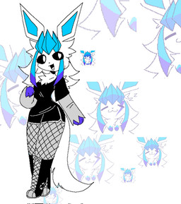 anthro big_ears blue_body blue_fur breasts female fur hair long_hair solo white_body white_fur wide_hips zephyzest nintendo pokemon fan_character zephy_(zephyzest) eeveelution generation_4_pokemon glaceon pokemon_(species) hi_res model_sheet