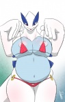 big_breasts big_thighs bikini breasts chubby female front frontal_view legendary_pokémon looking_at_viewer lugia navel nintendo nipples overweight pink_nipples pokémon slypon solo standing swimsuit thick_thighs thighs tight_clothing tongue tongue_out underwear undressing video_games white_skin
Rating: Questionable
Score: 24
User: ErosThanatos
Date: April 06, 2013