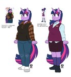 anthro blush clothing female footwear hoodie horn lgbt school_uniform shoes simple_background socks solo text topwear uniform white_background redxbacon equestria_girls friendship_is_magic hasbro my_little_pony mythology fluttershy_(mlp) sci-twi twilight_sparkle_(eg) twilight_sparkle_(mlp) equid equine human mammal mythological_creature mythological_equine unicorn absurd_res english_text hi_res