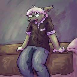 anthro black_clothing black_eyes black_shirt black_topwear blue_bottomwear blue_clothing blue_jeans blue_pants bodily_fluids bottomwear claws clothing denim denim_bottomwear denim_clothing desperation fur genital_fluids grey_body grey_fur hair jeans male male_peeing omorashi pants pants_wetting peeing peeing_on_leg peeing_on_self peeing_through_clothing peeing_through_pants pink_body pink_fur pink_hair relieved shirt sitting solo stained_clothing stained_pants steam tongue topwear urine urine_on_leg urine_on_self urine_stream urine_through_clothing watersports wet wet_bottomwear wet_clothing wet_pants wetting wetting_bottomwear chemicalcreature ambiguous_species 1:1