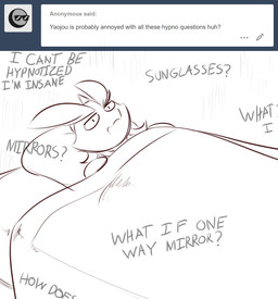 anthro bed female furniture hair hypnosis mind_control solo text averyshadydolphin mythology anon yaojou dragon jou mythological_creature mythological_scalie scalie 2016 english_text hi_res