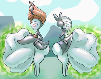 abdominal_bulge ambiguous_gender ambiguous_prey big_butt blue_eyes body_outline butt clothing death dress duo earpiece female flat_chested forehead_gem gem green_hair hair hand_on_hip huge_butt looking_down onomatopoeia orange_eyes orange_hair outside overweight overweight_female overweight_humanoid prey_outline pseudo_clothing rumbling_stomach side_view size_difference smaller_pred sound_effects text vore white_body despacito20 nintendo pokemon generation_5_pokemon humanoid legendary_pokemon meloetta meloetta_(aria_form) pokemon_(species) 2023 absurd_res digital_drawing_(artwork) digital_media_(artwork) hi_res