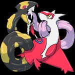 1:1 alpha_channel big_penis bodily_fluids cum female feral generation_3_pokemon genital_fluids genitals huge_penis hyper hyper_genitalia hyper_penis hyper_tongue latias legendary_pokemon letterbox long_tongue low_res male male/female nintendo penis pokemon pokemon_(species) reptile scalie sevi_blaze seviper snake snake_penis tongue unusual_anatomy unusual_genitalia unusual_penis