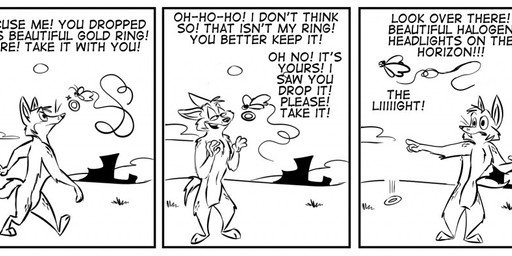 3_toes 4_fingers ambiguous_feral ambiguous_gender antennae_(anatomy) anthro arm_tuft athletic athletic_anthro athletic_male bent_legs biped black_eyes black_nose breaking_the_fourth_wall canyon cheek_tuft chest_tuft cloud cloudy_sky curling_tail desert dialogue distracted distraction drop dropping_ring duo ears_back elbow_tuft facial_tuft feet feral fingers flying gesture gold_ring grass grin grinning_at_another grinning_at_viewer gypsy half-closed_eyes hand_gesture head_tuft holding_ring humanoid_hands humor insect_wings knee_tuft leg_tuft lines_drawn looking_at_another looking_at_viewer male male_anthro motion_lines narrowed_eyes navel navel_line nude nude_anthro nude_male offering_to_another open_mouth outside paws pecs pivoted_ears plant plantigrade pointing raised_heel ring_(jewelry) shoulder_tuft side_view size_difference sky smaller_ambiguous smaller_feral smile smiling_at_another smiling_at_viewer smirk smirking_at_another smirking_at_viewer smug smug_expression smug_eyes smug_face smug_grin social_nudity standing star_symbol sun tail talking_to_another talking_to_viewer teeth_showing text three-quarter_view tiptoes toes trail trickster tuft walking whisker_spots whiskers wide_eyed wide_hips wings stevethedragon coyoteville sean_o'desse arthropod canid canine canis coyote insect lepidopteran mammal moth 2014 black_and_white comic detailed digital_drawing_(artwork) digital_media_(artwork) english_text monochrome sketch female_(lore)