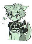 clothed clothing male question_mark solo tail enaic31 genshin_impact mihoyo gorou_(genshin_impact) animal_humanoid canid canid_humanoid canine canine_humanoid dog_humanoid humanoid mammal mammal_humanoid hi_res monochrome