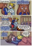 2016 ailurid anthro babystar biped comic detailed_background dialogue digital_media_(artwork) english_text eyes_closed female fur gemma_polson hair hi_res lying mammal nicole_murdock object_in_mouth pacifier pacifier_in_mouth plushie red_panda rodent sciurid standing text tree_squirrel young young_anthro zeezee_murdock