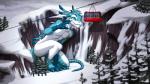 4_toes 5_fingers anthro blue_body blue_eyes blue_fur blue_hair casual_nudity day detailed_background digitigrade feet fingers fur hair macro male nude outside plant smile snow solo tail toes tree white_body white_fur kero_tzuki mythology pozimi_(kaedwuff) dragon frozen_hydra furred_dragon furred_scalie mythological_creature mythological_scalie scalie 2016