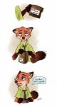 anthro bag countershading fur green_eyes humor male michael_bluth necktie paper_bag parody red_body red_fur solo text voice_actor_joke waywardmutt arrested_development disney zootopia nick_wilde canid canine fox mammal red_fox true_fox 2015 crossover english_text hi_res