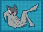 alternate_color anthro anthrofied biped breasts female looking_at_viewer nude one_eye_closed pokemorph pose purple_eyes simple_background sitting solo tail wink honeyking nintendo pokemon jinx_(jojo-) felid generation_1_pokemon mammal persian_(pokemon) pokemon_(species) 2011 digital_media_(artwork) pinup