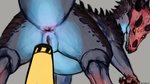 16:9 2020 4_toes 4k absurd_res anus arm_spikes back_spikes black_eyes black_horn black_spikes blue_body blue_skin blue_tail bollard brown_body brown_claws brown_horn brown_scales butt claws conditional_dnp curved_horn digital_drawing_(artwork) digital_media_(artwork) dinosaur dradmon dragon european_mythology feet female feral flyssa_(bruvelighe) genitals grey_background grey_body grey_skin grey_tail hi_res horn hybrid imminent_masturbation improvised_dildo improvised_sex_toy jurassic_park looking_back multicolored_body multicolored_skin mythological_creature mythological_scalie mythology pink_body pink_feet pink_nose pink_skin presenting presenting_anus presenting_hindquarters presenting_pussy pupils purple_anus purple_pussy pussy quadruped raised_tail rear_view reptile scales scalie sharp_teeth shoulder_spikes signature simple_background sketch slit_pupils smaller_version_at_source smile smooth_horn solo spikes spikes_(anatomy) standing story story_in_description tail teeth theropod thick_thighs toe_claws toes two_tone_tail ultimasaurus universal_studios western_dragon widescreen wingless_dragon yellow_sclera
