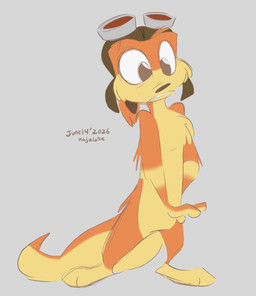 chest_tuft feral fur male multicolored_body multicolored_fur paws semi-anthro simple_background solo standing tuft two_tone_body two_tone_fur najalatte jak_and_daxter naughty_dog sony_corporation sony_interactive_entertainment daxter mammal mustelid ottsel digital_media_(artwork) hi_res