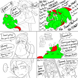 1_horn angry animal_genitalia anus baby_talk balls blood bodily_fluids bone broken_bone broken_legs cellphone cross-popping_vein crying dialogue elderly_female elderly_human electronics female feral fur genitals gore green_body green_fur hair holding_cellphone holding_object holding_phone holding_smartphone horn hug kick male phone punishment red_eyes red_hair red_tail sheath smartphone tail tears text tied_hair violence white_horn wings x_anus young young_female young_feral young_human young_male yellowcottoncandy030 fluffy_pony mythology equid equine fluffy_pony_(species) human mammal mythological_creature mythological_equine winged_unicorn 1:1 2025 comic digital_media_(artwork) english_text hi_res partially_colored daughter_(lore) mother_(lore) mother_and_child_(lore) mother_and_daughter_(lore) parent_(lore) parent_and_child_(lore) parent_and_daughter_(lore)