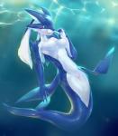2014 5_fingers absurd_res blue_body blue_eyes blush breasts chilon female fin fish fish_tail hi_res marine mermaid nipples no_feet pussy shark shiny underwater water white_body
Rating: Explicit
Score: 15
User: Finchmaster
Date: March 19, 2014