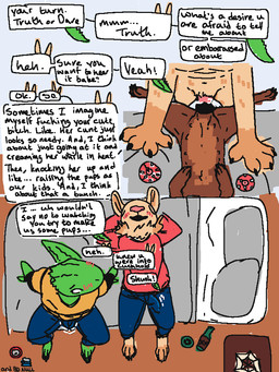 animal_genitalia animal_vulva anthro anthro_on_feral anthro_penetrating anthro_penetrating_feral bestiality bestiality_impregnation blush bodily_fluids bottomwear bulge canine_genitalia canine_vulva clothing cuckold cum cum_in_vagina cum_inside cutaway denim denim_bottomwear denim_clothing detailed_bulge dialogue duo erection female female_penetrated feral feral_penetrated genital_fluids genital_outline genitals impregnation interspecies interspecies_impregnation jeans male male/female male_penetrating male_penetrating_female pants penetration penile penile_penetration penis_outline profanity sex speech_bubble text vaginal vaginal_penetration vulva qwaxi~lixard alligator alligatorid canid canine canis crocodilian domestic_dog lagomorph leporid mammal rabbit reptile scalie 3:4 comic english_text