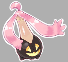 black_body blush female food fruit genitals hair not_furry plant plump_labia red_hair simple_background solo vulva yellow_eyes conditional_dnp exed_eyes nintendo pokemon elemental_creature flora_fauna food_creature generation_6_pokemon ghost gourgeist living_fruit pokemon_(species) spirit 2019 digital_media_(artwork)