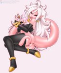 andoid_21 black_sclera breasts butt female food genitals hair holding_food holding_muffin holding_object humanoid_pointy_ears muffin not_furry pink_body pink_eyes pointy_ears presenting presenting_pussy pussy simple_background smile solo tongue tongue_out white_background white_hair slimedrippy dragon_ball dragon_ball_fighterz majin_android_21 alien alien_humanoid humanoid majin 2020 5:6