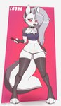 blush cellphone clothing ear_piercing ear_ring electronics eyebrow_piercing facial_piercing female hair holding_object holding_phone legwear long_hair nipple_outline panties phone piercing red_sclera ring_piercing simple_background solo standing stockings tail thigh_highs tiny_panties underwear white_body conditional_dnp tuftbox helluva_boss mythology loona_(helluva_boss) canid canid_demon canine demon hellhound mammal mythological_canine mythological_creature 2025 absurd_res digital_media_(artwork) hi_res
