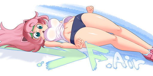 accessory attack big_breasts blue_eyes blush bottomwear breasts clothed clothing female hair headband pink_hair shorts simple_background solo minus8 nintendo pokemon super_smash_bros. animal_humanoid generation_1_pokemon humanoid jigglypuff pokemon_(species) hi_res