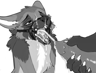 5_fingers ambiguous_gender anthro anthro_on_anthro biped bodily_fluids claws countershade_torso countershading cum cum_in_mouth cum_inside cum_on_face duo erection faceless_anthro faceless_character faceless_male finger_claws fingers fur gag genital_fluids genitals male male/ambiguous male_anthro masturbation nude nude_anthro nude_male open_mouth penile penile_masturbation penis ring_gag simple_background submissive submissive_anthro submissive_male teeth tongue ruaidri north_shepherd canid canine canis domestic_dog german_shepherd herding_dog mammal pastoral_dog 2025 digital_drawing_(artwork) digital_media_(artwork) monochrome
