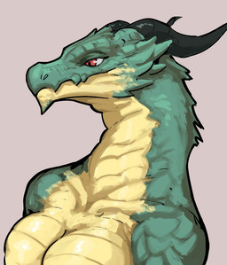 2_horns anthro big_breasts black_horn breasts countershade_neck countershade_scales countershade_snout countershading curved_horn eyelashes female glistening glistening_body glistening_breasts glistening_eyes glistening_horn glistening_neck glistening_scales green_body green_scales horn iris light_body light_scales looking_forward monotone_background monotone_breasts mouth_closed multicolored_body multicolored_scales non-mammal_breasts nude nude_anthro nude_female pupils red_eyes scales simple_background snout solo tan_background thick_neck three-quarter_view two_tone_body two_tone_scales white_sclera yellow_body yellow_countershading yellow_scales yamabat mythology dragon mythological_creature mythological_scalie scalie 2025 bust_portrait digital_drawing_(artwork) digital_media_(artwork) portrait