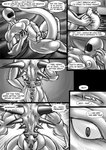 bulge chastity_device clothing comic demon dialogue dragmon english_text forced forced_transformation gimp hi_res human latex male mammal nipples null_bulge orgasm_denial permanent permanent_orgasm_denial permanent_transformation scared shocked slave spikes suit text transformation transformation_by_substance verbal_reaction_to_tf worried
