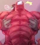 abs barazoku biceps big_muscles big_pecs bodily_fluids clothed clothing duo grey_background heart_symbol huge_muscles huge_pecs humanoid_on_humanoid low-angle_view male male/male muscular muscular_humanoid muscular_male navel_outline not_furry obliques pec_grab pec_squeeze pec_squish pecs reach_around simple_background skinsuit squish standing surprise sweat tight_clothing zentai mzsilent among_us innersloth crewmate_(among_us) alien humanoid 2022 absurd_res hi_res