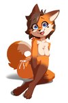 anthro arm_tuft blue_eyes bow_panties bow_underwear breasts brown_hair chest_tuft clothed clothing collarbone digitigrade dipstick_ears dipstick_tail ear_markings eyebrow_through_hair eyebrows featureless_breasts feet female fur gloves_(marking) hair heart_eyes heart_symbol leg_markings markings medium_breasts multicolored_ears open_mouth open_smile orange_body orange_fur panties panties_only shoulder_tuft sitting smile socks_(marking) solo tail tail_markings thick_thighs topless translucent translucent_hair tuft underwear underwear_only white_body white_fur wide_hips miakameron canid canine fox mammal red_fox true_fox 2025 absurd_res hi_res