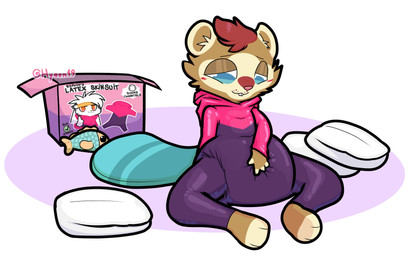3_toes 4_fingers ambiguous_gender anthro blue_tail blue_tail_tip blush blush_lines box brown_body brown_fur brown_inner_ear buckteeth clean_diaper clothed clothing container costume diaper diaper_under_clothing diaper_under_skinsuit dipstick_tail feet fingerless_(marking) fingers folded_diaper fur hair half-closed_eyes hand_on_diaper hoodie inner_ear_fluff latex latex_clothing latex_skinsuit looking_down markings multicolored_body multicolored_fur narrowed_eyes pink_nose plushie pokemon_costume red_body red_fur red_hair simple_background sitting skinsuit smile solo tail tail_markings tan_body tan_ears tan_fur tan_inner_ear_fluff teeth text tight_clothing toeless_(marking) toes topwear touching_diaper tuft twitter_handle wearing_diaper whisker_spots white_background white_diaper rapoof nintendo pokemon kvikk_(littlekvikk) rapoof_(character) beaver generation_8_pokemon mammal pokemon_(species) raboot rodent absurd_res character_name english_text hi_res