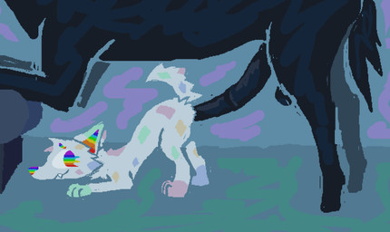anatomically_correct anatomically_correct_genitalia anatomically_correct_penis animal_genitalia animal_penis closed_smile duo equine_genitalia equine_penis female female_penetrated feral feral_on_feral feral_penetrated feral_penetrating feral_penetrating_feral fur genitals interspecies male male/female male_penetrating male_penetrating_female mouth_closed multicolored_body multicolored_eyes multicolored_fur penetration penis rainbow_eyes rainbow_inner_ear rainbow_nose sex smile sparklefur toony demensa rainbowpaw_(demensa) canid canine canis domestic_dog equid equine horse mammal 2025 hi_res
