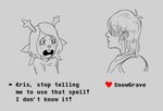 anthro antlers bodily_fluids buckteeth crying dialogue duo female freckles hair hair_over_eye heart_symbol horn horrified humor looking_at_another male one_eye_obstructed scared side_view snowgrave spoiler tears teeth text anonymous_artist unknown_artist babe_please_stop chad_(meme) deltarune undertale_(series) yes_chad kris_(deltarune) noelle_holiday wojak deer human mammal new_world_deer reindeer english_text meme monochrome redraw sketch