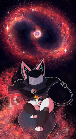 3_toes 4_fingers animal_ears anthro bell clothed clothed_male clothing ear_piercing ear_ring ear_stud electrical_plug_tail feet feline_ears fingers machine male paws piercing ring_piercing solo space star tail thick_thighs toes white_body anormalzombie corruptedcryptid chip_(ch1p_set_ad) domestic_cat felid feline felis mammal robot robot_anthro digital_drawing_(artwork) digital_media_(artwork) hi_res