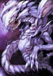 blue_eyes membrane_(anatomy) membranous_wings open_mouth sharp_teeth solo tail teeth wings witnesstheabsurd konami mythology yu-gi-oh! blue-eyes_white_dragon dragon duel_monster mythological_creature mythological_scalie scalie absurd_res hi_res