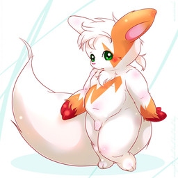 4_toes anthro big_tail biped blush chest_tuft feet flaccid fur genitals green_eyes hair male nude orange_body orange_fur penis pink_nose short_hair solo standing tail toes tuft white_body white_fur white_hair maverick nintendo pokemon generation_3_pokemon pokemon_(species) zangoose 1:1 digital_media_(artwork) source_request