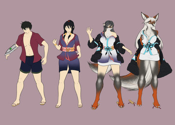 anthro asian_clothing base_one_layout basic_sequence big_breasts breast_expansion breasts clothing east_asian_clothing expansion female four_frame_image four_frame_sequence gender_transformation human_to_anthro japanese_clothing kimono linear_sequence male mtf_transformation one_row_layout simple_background solo species_transformation transformation transformation_sequence leksi_(artist) canid canine fox human mammal sequence